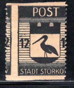 DDR local issue Storkow Mi # 14A Uw, mint nh