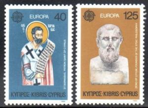 CYPRUS Sc#533-534 EUROPA HOLY CROSS MNH