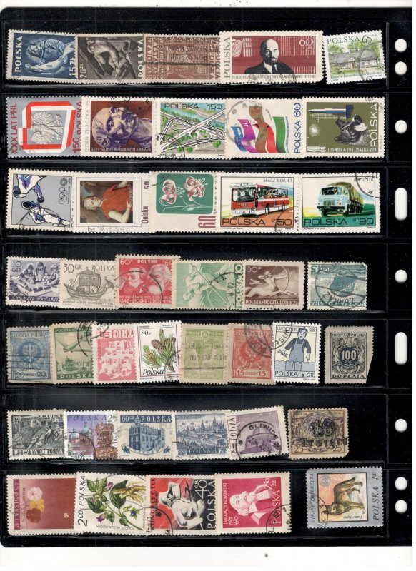 POLAND COLLECTION ON STOCK SHEET MINT/USED