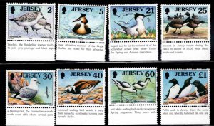 Jersey Scott 825-832 MNH** Bird set inscribed 1998