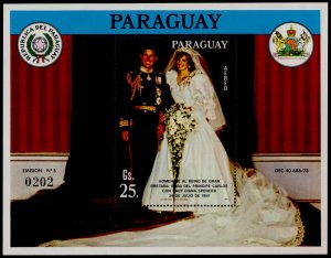 Paraguay 2027 MNH Prince Charles, Princess Diana Wedding