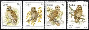 Ciskei - 1991 Owls Set MNH** SG 177-180