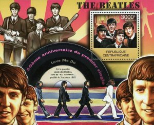 The Beatles Stamp John Lennon George Harrison Paul McCartney S/S MNH #3746