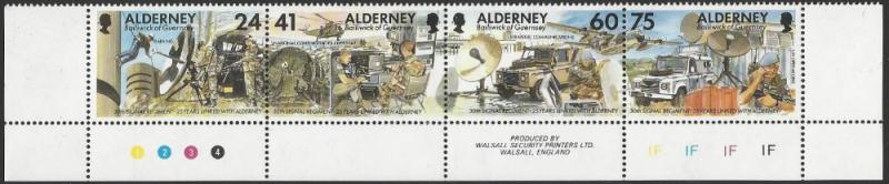 Alderney #91 MNH Strip of 4