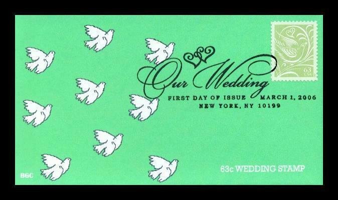 BGC 3999 Our Wedding .63 Green Doves (Cheap Wedding Gift)