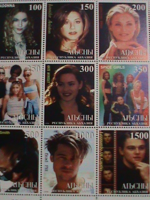 TUBA STAMP:1998 21ST CENTURY HOLLYWOOD STARES-MADONNA MNH STAMP SHEET.