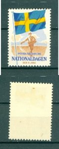 Sweden 1951 Poster Stamp. MNH. National Day June 6. Swedish Flag. Farmer