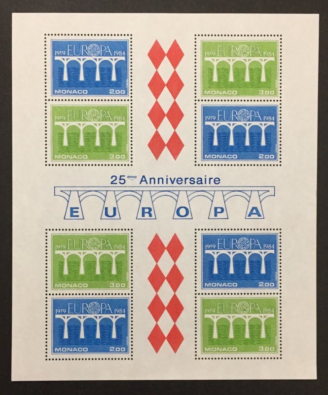 Monaco 1984 #1425a S/S, Europa, MNH.