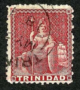 Trinidad SG69 (1d) Lake Wmk Crown CC Perf 12.5 Fine used