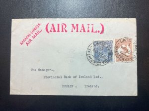 1930 Australia Airmail Cover Spencer Victoria to Dublin Ireland via India