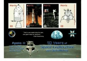 Nevis 2008 - Space Apollo 11 - Sheet of 4 Stamps - Scott #1544 - MNH