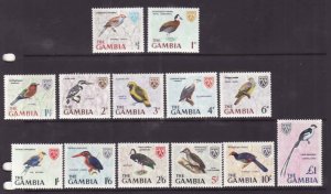 Gambia-Sc#215-27- id21-unused NH set-Birds-1966-