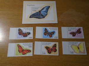 Guinea  #  1424-30   MNH   Butterfly