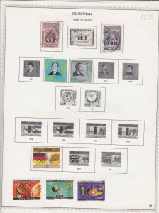 honduras issues of 1967/68 & 1969/70 stamps sheet ref 17801