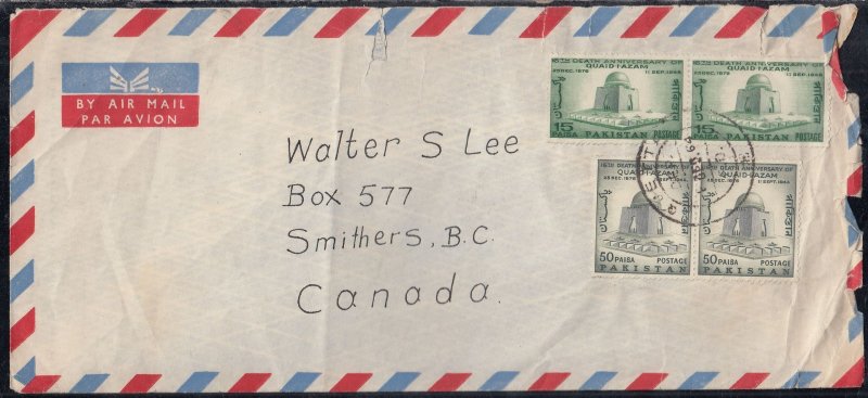 Pakistan - Dec 1964 Airmail Cover to Canada