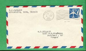 Hawaii Air Mail Cover - 1960 Kealakekua to Portland OR W/ Easter Seal - S8457