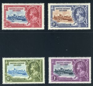 Solomon Islands 1935 KGV Silver Jubilee set complete MNH. SG 53-56. Sc 60-63.