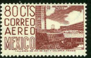 MEXICO C265a, 80cents 1950 Definitive 2nd Printing wmk 300.MINT, NH. F-VF.