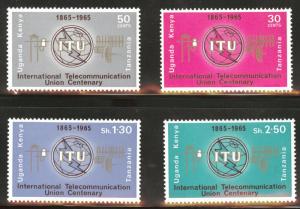 Kenya Uganda and Tanganyika KUT Scott 152-5 MH* 1965 ITU set