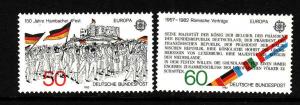 Germany-Sc#1372-3-unused NH Europa set-1982-