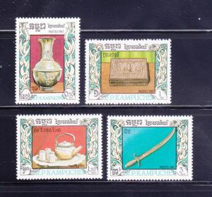 Cambodia 785-788 Set MNH Silverware (B)