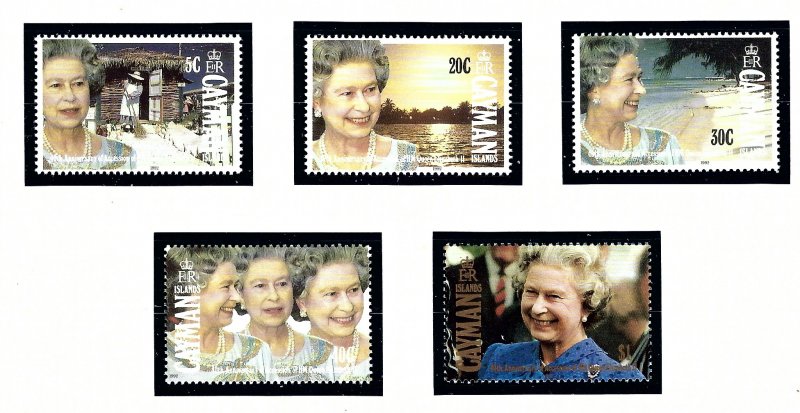 Cayman Is 648-52 MNH 1992 QEII 40th Anniversary of Reign    (KA)