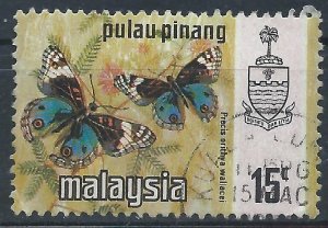 Penang 1971 - 15c Butterfly Litho - SG80 used