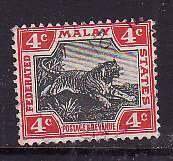 Federated Malay States-Sc#21- id5-unused hinged 5c Tiger-1901-