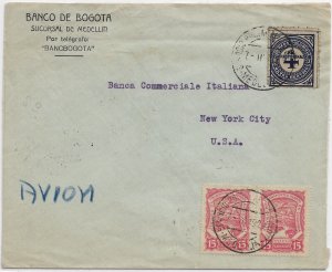 Medellin, Colombia to New York, NY 1929 SCADTA Airmail (53543)