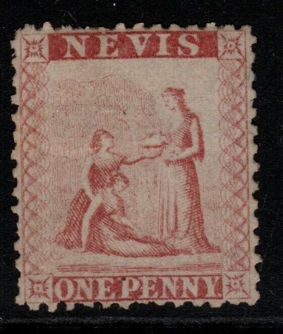 NEVIS SG1 1862 1d DULL LAKE MTD MINT