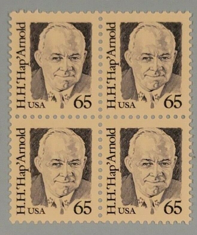 Scott#: 2191 - Great Americans: H.H. 'Hap' Arnold Block of Four MNH OG