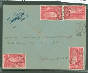 French Equatorial Africa 176 10 Sept. 48 Airmail cover from Morula, Gabon to Paris, franked with 4 #176