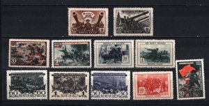 RUSSIA/USSR 1945 WWII SET OF 11 STAMPS MNH