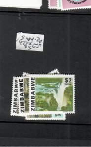 ZIMBABWE  (P2805B)  WATERFALLS   SC 424-6, 427-8   MNH 