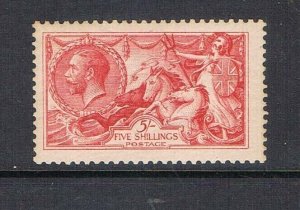 Great Britain 1913 KGV sea horse 5/- SG 401 MH