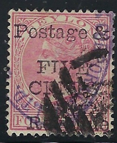 Ceylon 117 Used 1885 overprint (an2077)