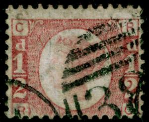 SG48, ½d rose-red PLATE 14, USED. Cat £25. RC