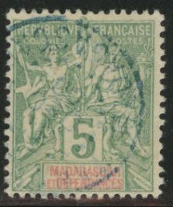 Madagascar Malagasy Scott 32 used 1901 stamp