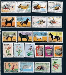 D393431 Vietnam Nice selection of VFU Used stamps