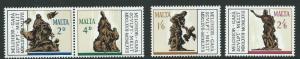 MALTA SG385/8 1967 300th ANNIV OF MELCHIOR GAFA MNH