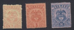 Colombia - 1899 - SC 162-63, 165 - MH - Short set