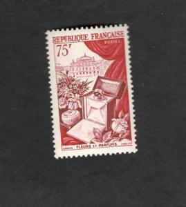 1954 France SCOTT #715 FLEURS ET PARFUMS MH stamp