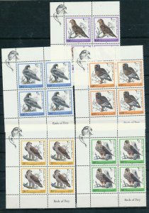 PALESTINIAN AUTHORITY 1998 BIRDS SET OF BLOCKS MNH RARE