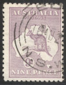 AUSTRALIA 1915  9d Kangaroo, Sc 50a Die II  Used F-VF, SG 39