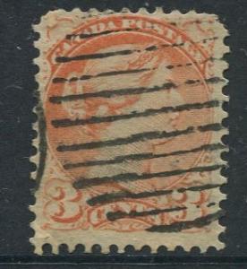 Canada -Scott 37 - Queen Victoria -1873 - Used - Single 3c Stamp