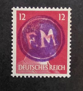 Germany - Local postal areas 1945 Fredesdorf: Hitler Overprint Stamp MH T16359