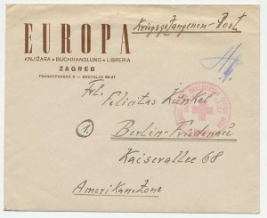 Cover POW Yugoslavia - Germany 1947 Red Cross - Europa - ( including letter )