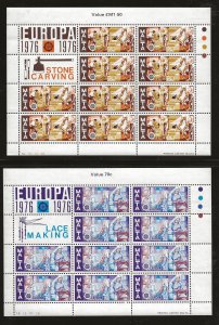 MALTA SC# 512-13 MINISHEETS/10  FVF/MNH 1976