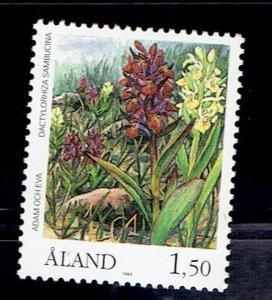 ALAND ISLANDS SCOTT#35 1989 ELDER-FLOWER ORCHID - MNH