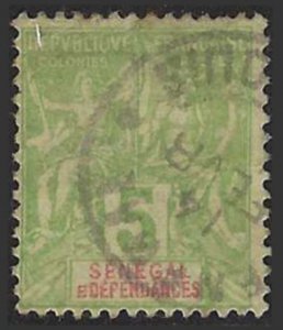 Senegal #39 (1900), postally used single, cat. $1.40